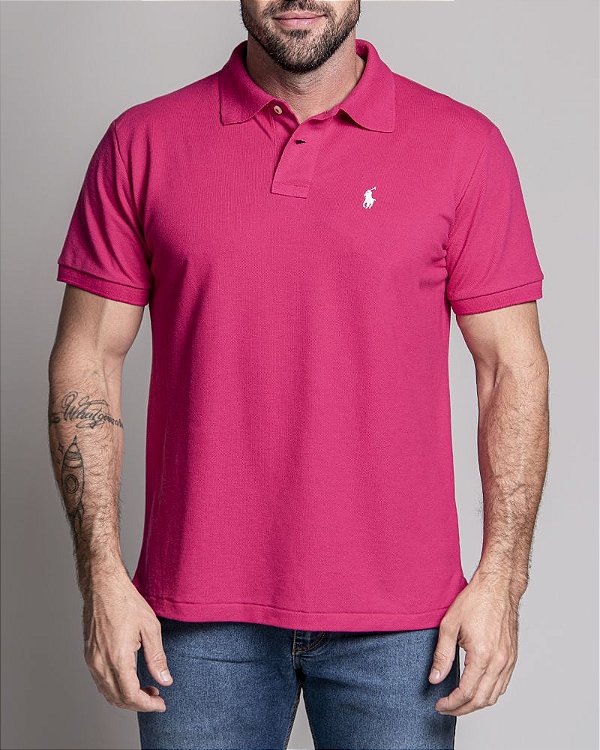 Camisa Polo Ralph Lauren Custom fit Cores Pink