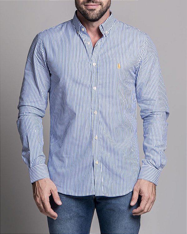 Camisa Ralph Lauren Social Masculina Listrada Royal - Outweb - Outlet de  Roupas, Calçados e Acessórios.