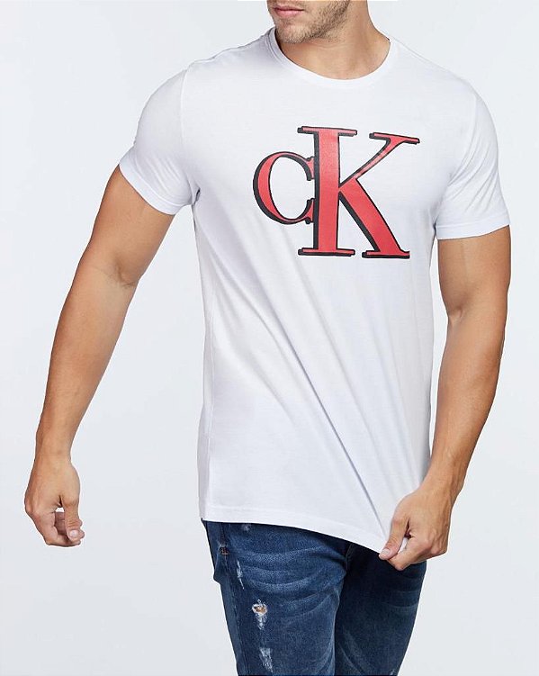 Camiseta Masculina Calvin Klein Branca - Outweb - Outlet de Roupas,  Calçados e Acessórios.