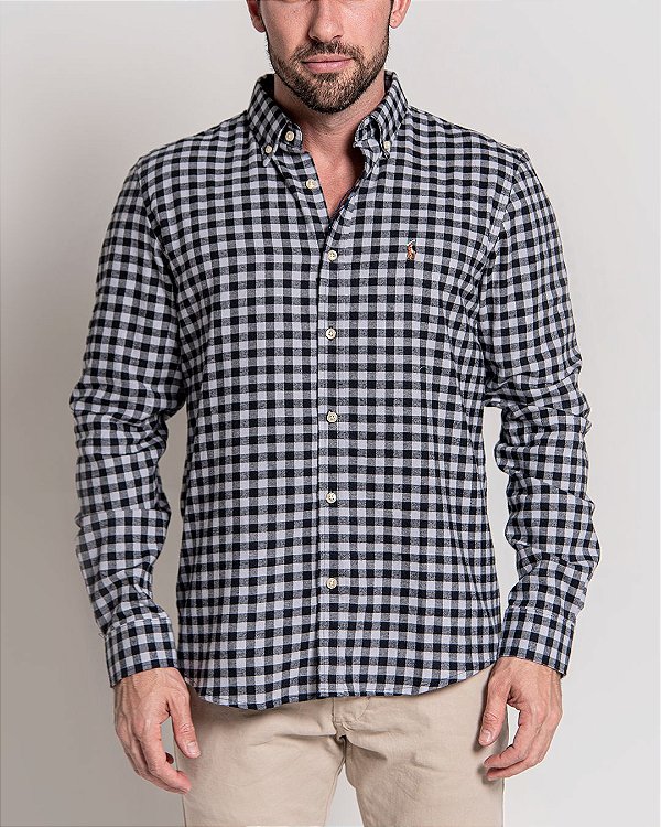 Camisa Social Flanela Ralph Lauren Xadrez Preta - Outweb - Outlet de  Roupas, Calçados e Acessórios.