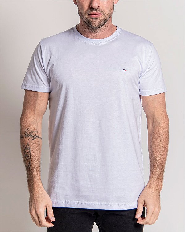 Camiseta Masculina Tommy Hilfiger Branco - Outweb - Outlet de Roupas,  Calçados e Acessórios.