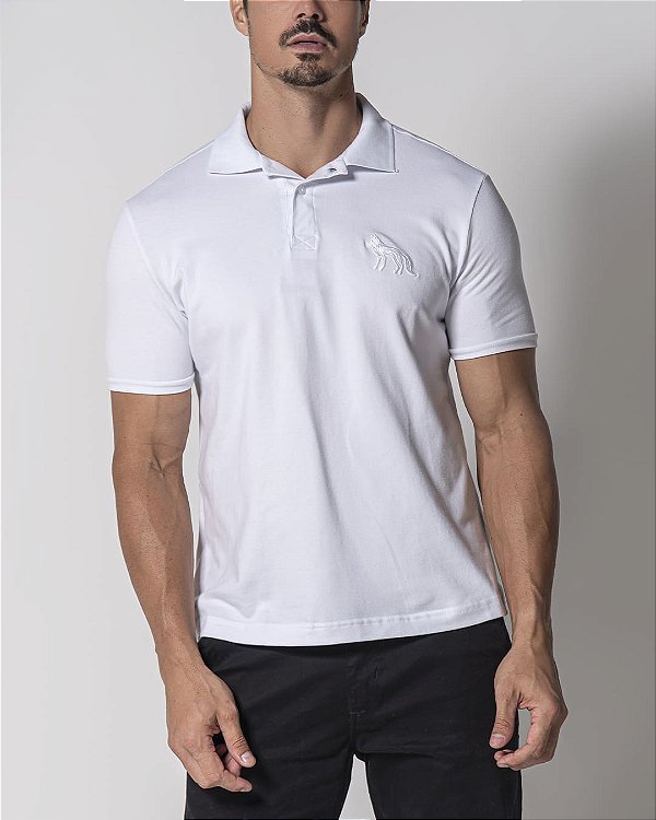 Camisa Polo Acostamento Branco - Outweb - Outlet de Roupas, Calçados e  Acessórios.