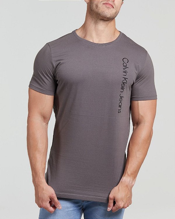 Camiseta Masculina Calvin Klein Chumbo - Outweb - Outlet de Roupas, Calçados  e Acessórios.