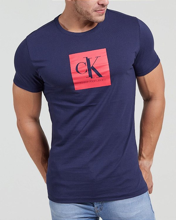 Camiseta Masculina Calvin Klein Marinho - Outweb - Outlet de Roupas,  Calçados e Acessórios.