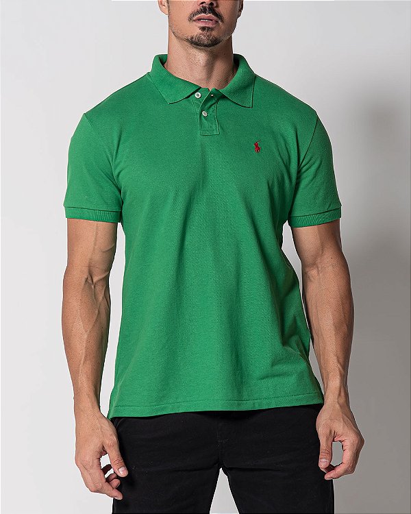 Camisa Gola Polo Masculina RL Custom Slim Fit Verde - Outweb - Outlet de  Roupas, Calçados e Acessórios.