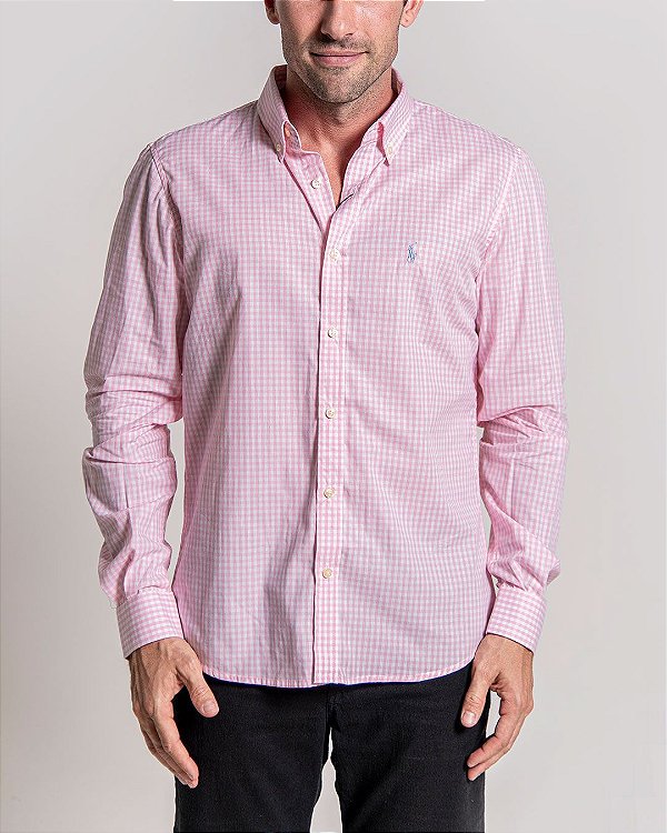 Camisa Social Ralph Lauren Custom Fit Xadrez Rosa - Outweb - Outlet de  Roupas, Calçados e Acessórios.
