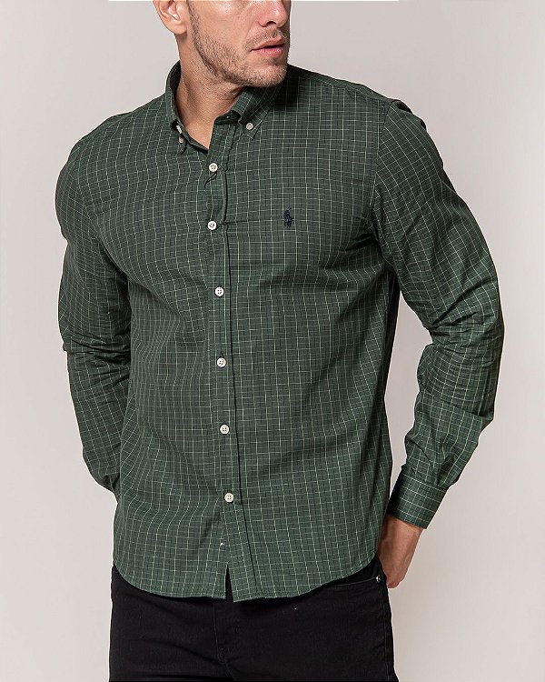 Camisa Social Xadrez RL Verde Masculina - Outweb - Outlet de Roupas,  Calçados e Acessórios.