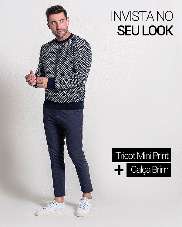 Look Completo Masculino - Suéter + Calça - Outweb - Outlet de Roupas,  Calçados e Acessórios.