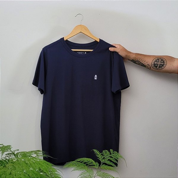 Camiseta T-shirt Basica Algodão - Azul Marinho