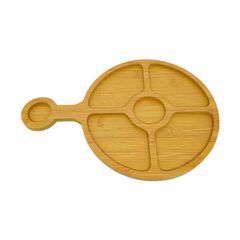 Petisqueira de Bambu - 5 Divisórias: 24x34cm Imporiente