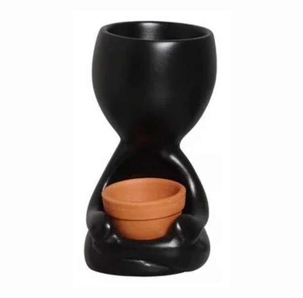 Robert Plant com Vasinho Em Cerâmica  Preto