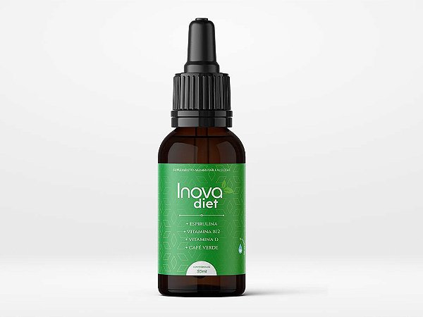 Inova Diet Vitamina para Perda de Peso em Gotas Sabor Menta