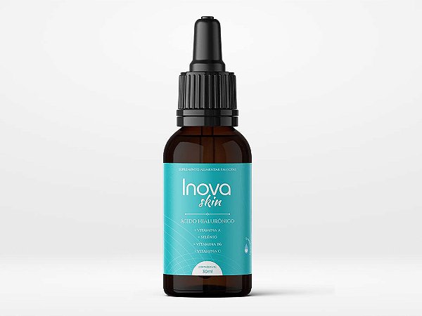 Inova Skin Ácido Hialurônico Vitamina para Pele em Gotas Sabor Menta