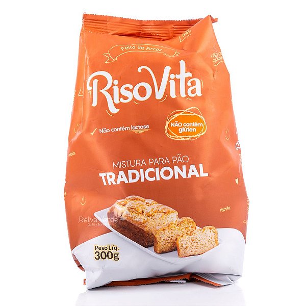 Mistura para Pao Tradicional Sem Gluten RisoVita 300g