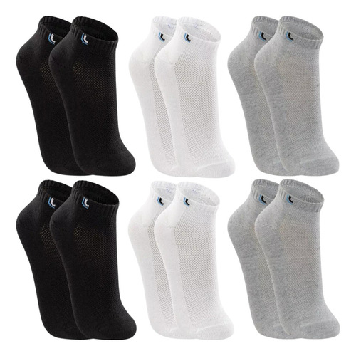 Kit 6 Pares Meias Masculina Lupo Cano Curto Algodão