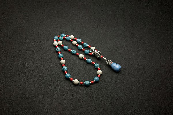 Japamala Colar Budista NAMASTE Lótus 27 Contas