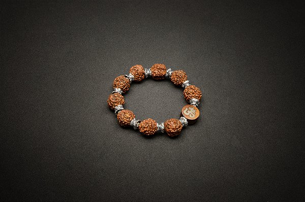 Japamala 9 Contas RUDRAKSHA & OM Nepales