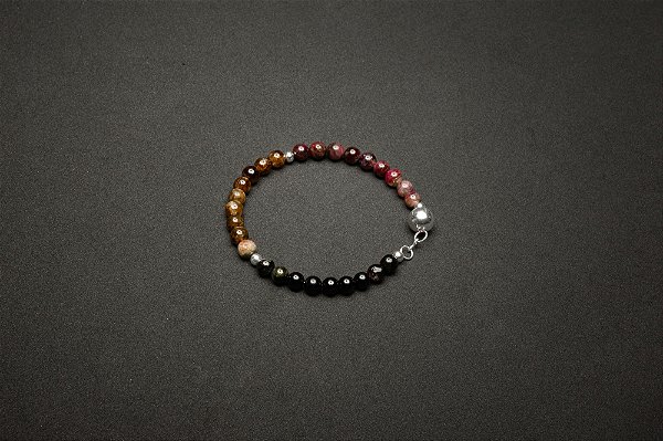 Japamala Pulseira 27 Contas TURMALINA & Prata 925