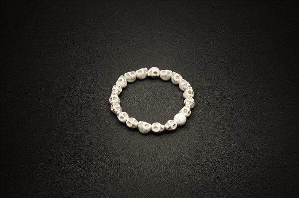 Japamala 18 Contas KAPALA Howlita Caolim