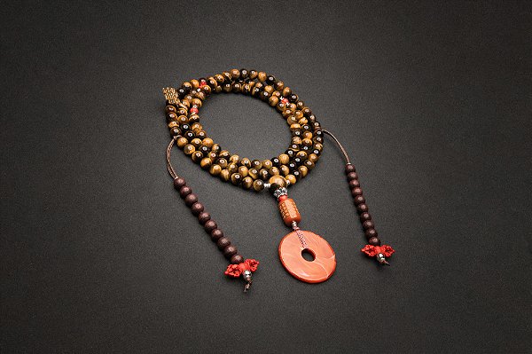 Japamala 108 Contas NIRMANAKAYA Olho de Tigre