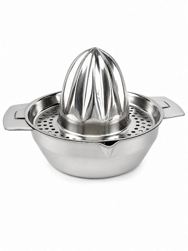 Extrator Espremedor de Suco de Laranja Limão Manual em Aço Inoxidável