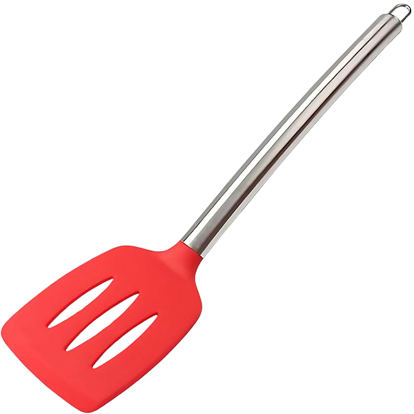 Espátula Reta em Silicone e Cabo Aço Inox Grande - 35 cm
