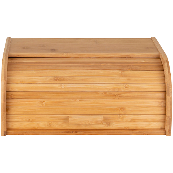 Porta Pão em Bambu com Tampa em Estilo Persiana Grande