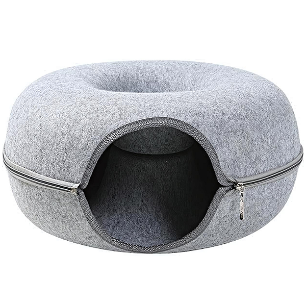 Cama para Gatos e Pets Túnel em Feltro com Zíper - Grande