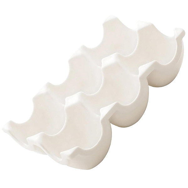 Porta Ovos de Porcelana para 6 Ovos - Elegante e Funcional