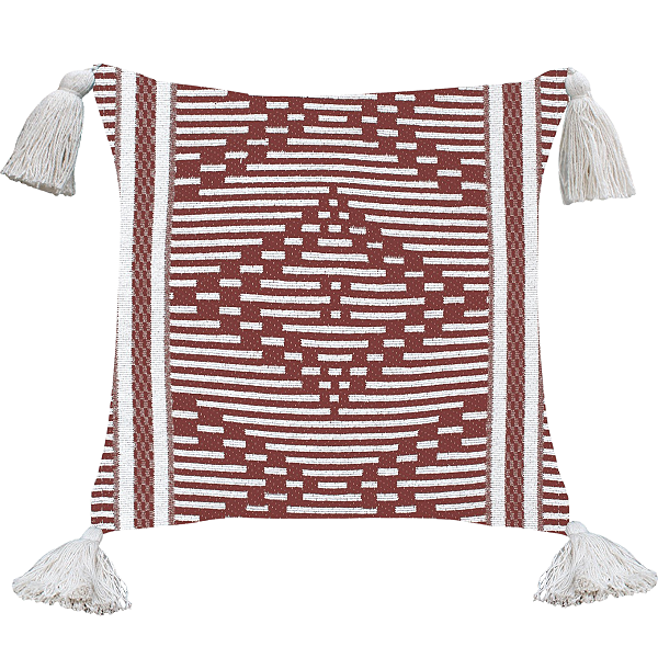 Capa para Almofada Artesanal em Algodão com Pompons Itapema