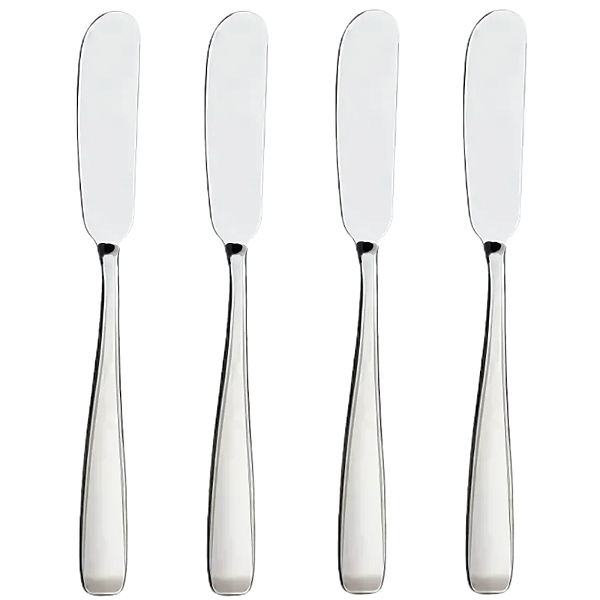 Kit com 4 Espátulas para Manteiga em Aço Inox – 15 cm