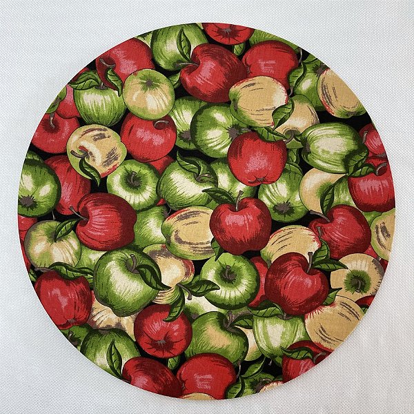 Capa para sousplat - Maça Vermelha e Verde