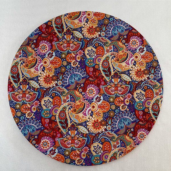 Capa para sousplat - Mandala laranja