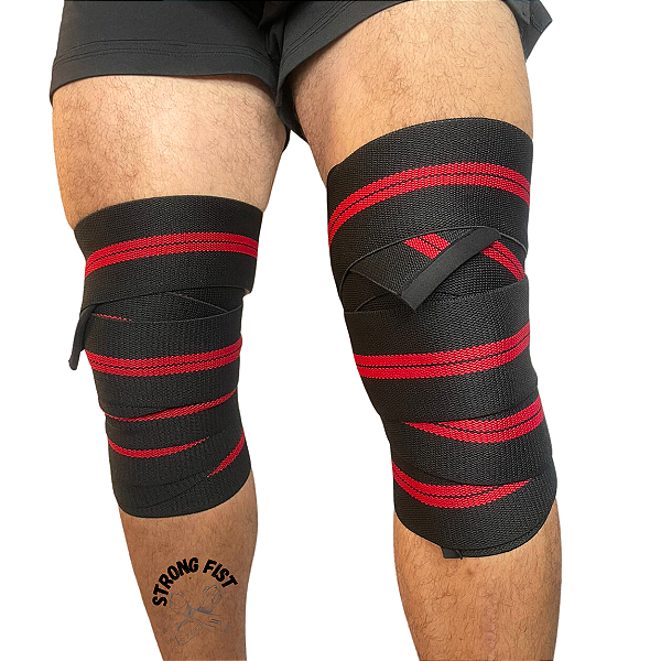 Faixa Elástica de Joelho 2mts- Strong Fist - Sem Fecho de Contato