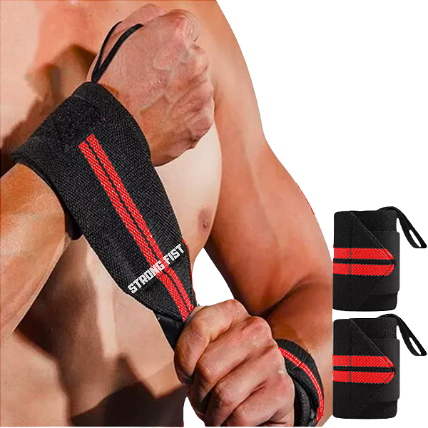 Par de Munhequeira Elastica - Protetor Punho Academia Musculação Cross