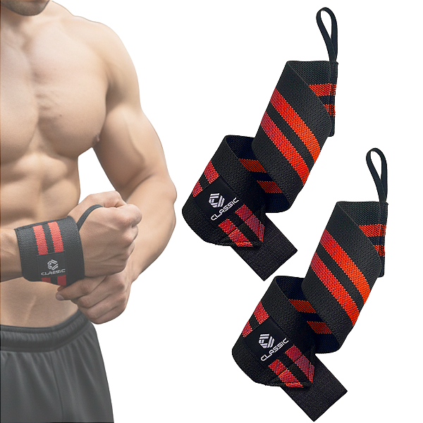 Par de Munhequeira Elastica - Protetor Punho Academia Musculação Cross