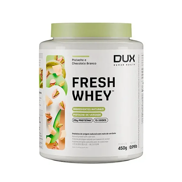 DUX FRESHWHEY™ PISTACHE E CHOCOLATE BRANCO - POTE 450 G