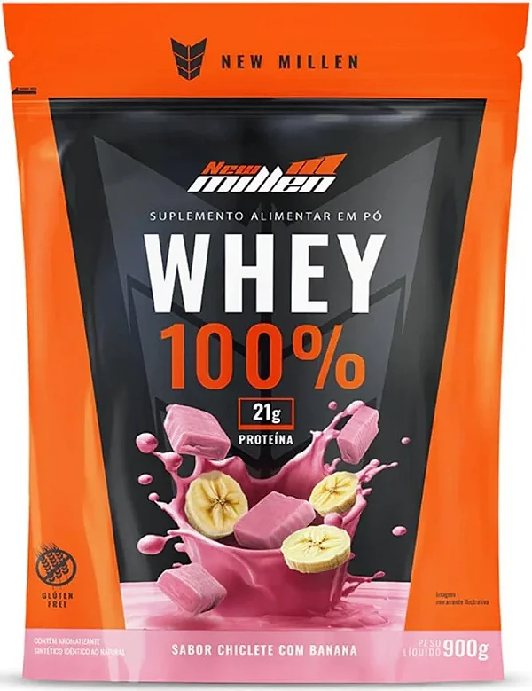 Whey 100% Concentrado - 900g Refil - New Millen