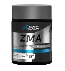 ZMA Zinco Magnésio Vitamina B6 30 Cápsulas Bodyaction