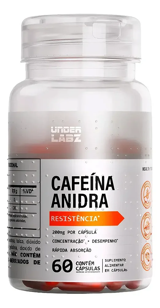 Cafeína Anidra Under Labz 60 Cápsulas