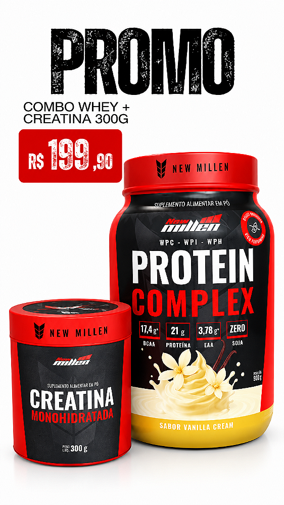 COMBO NEW MILLEN -COMPLEX PROTEIN + CREATINA 300 G