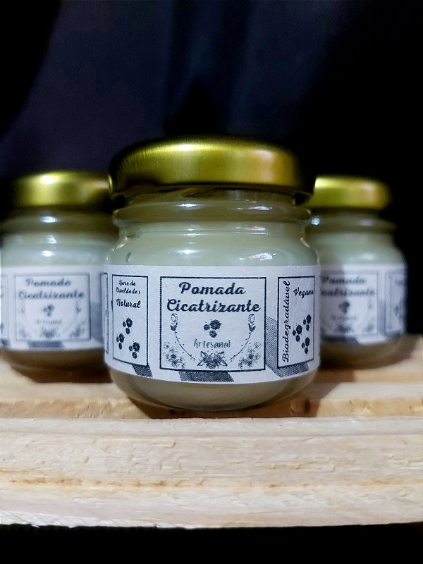 Pomada Cicatrizante Natural Para Tatoo, Picadas, Cortes, Queimaduras, Dermatite Vegana 35 g