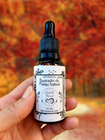 Sérum Reparador De Pontas Natural Com Pantenol Vegano Floral 30 Ml