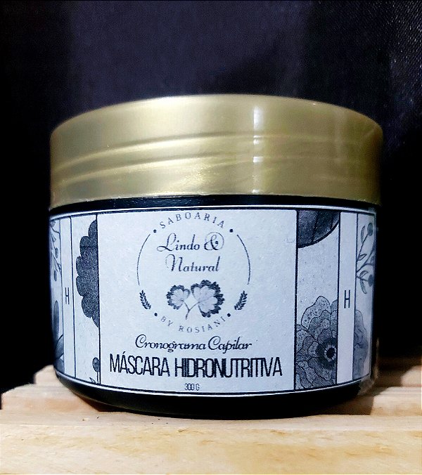 Máscara Hidratante Terapêutica Vegana - Cronograma Capilar Hidratação - Terapia Capilar Natural 300 g