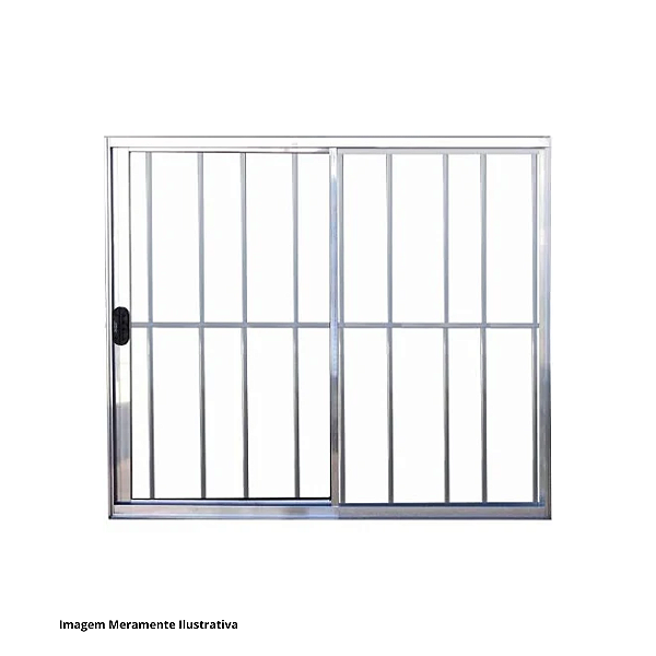 Vitro 2 folhas com grade Brilhante