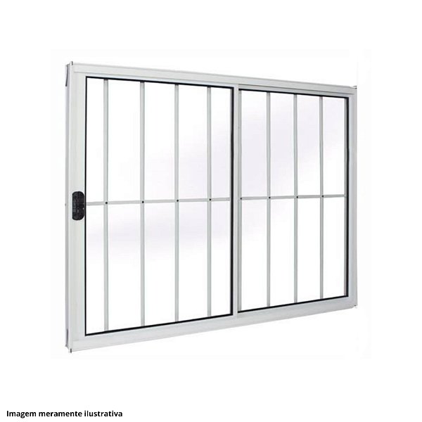 Vitro 2 folhas com grade Branco