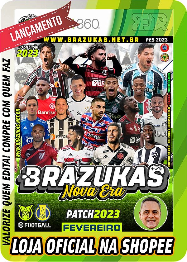 Jogo Futeboll Xbox 360 Pes2023 Brasukas Atualizado