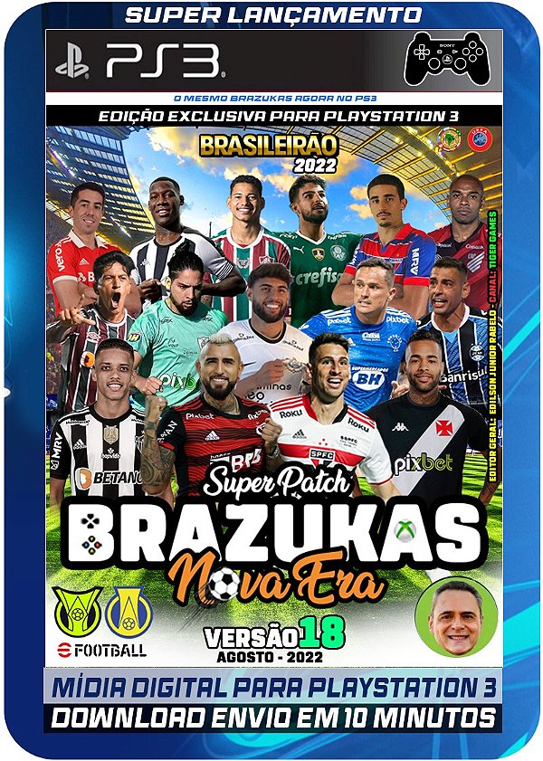 ⭐ PLAYSTATION 3 - E FOOTBALL - PES BRAZUKAS 2022 ⭐ - BRAZUKAS