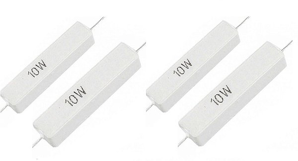 KIT 100 UNIDADES RESISTOR 10W  - 0,22R A 100R