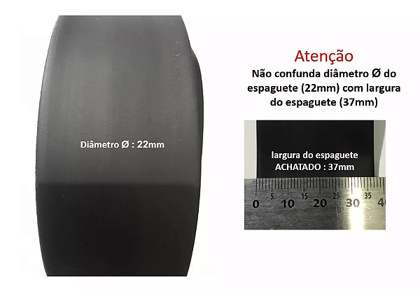 ESPAGUETE TERMORETRATIL 22MM - PRETO